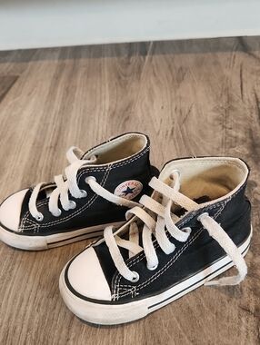Converse Kids Black and White High-Top Sneakers